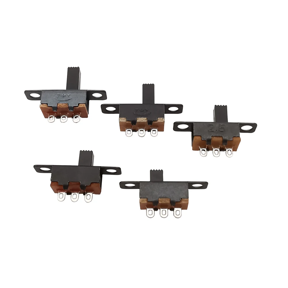 Mini interruptor microdeslizante SPDT, 10 piezas, 50V, 0,5 A, SS12F15, interruptor deslizante Vertical, montaje en Panel, PCB, Arduino, electrónico, 3/4/5/6mm - imagen 3