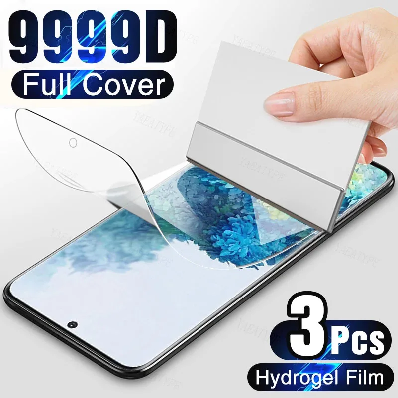 3 uds Protector de pantalla para Xiaomi Note 10T 10S 10i 10 11 11X Ultra Pro Lite 5G película de hidrogel para Mi 10s 5G 11X Pro
