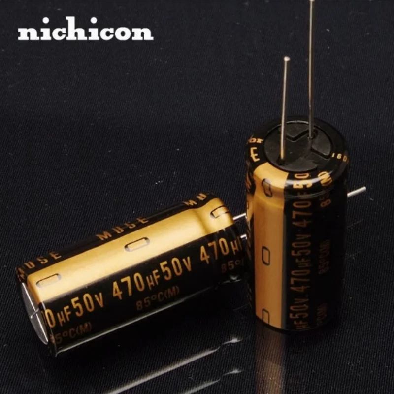 10 unids/lote Nichicon MUSE KZ serie 25V/50V/100V 10/22/33/47/100/220/470/1000uF 85 ° C Pies de cobre del condensador de audio de alta fidelidad audiófilo - imagen 2