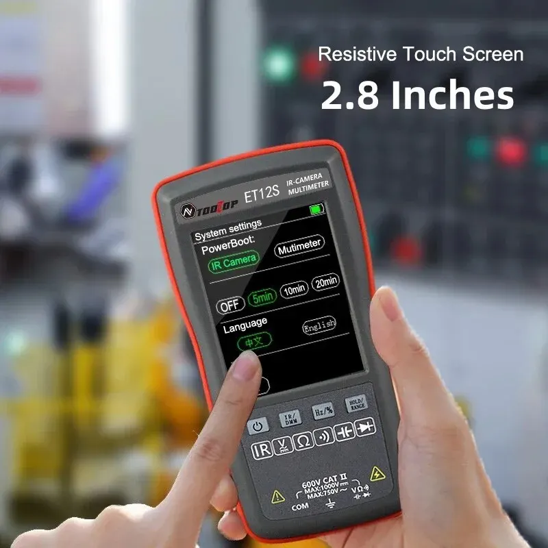 TOOLTOP-cámara de imagen térmica multímetro 2 en 1, cámara térmica con pantalla táctil de 2,8 pulgadas, cámara IR, circuito Solar, detección automotriz - imagen 5