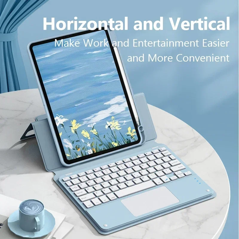 Funda con teclado mágico para iPad Air 5 4 Pro 12,9 11 10,2 10,5 7th 8th 9th 10th 10,9 2024 2022 funda magnética para teclado - imagen 2