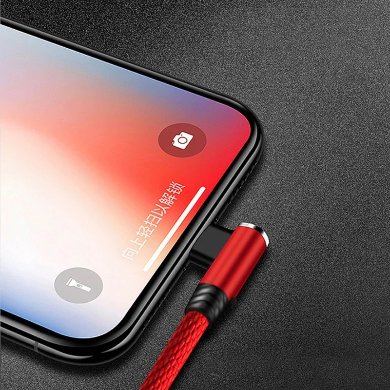 Cable USB-C 3A Carga Rápida 90° Codo - Compatible Samsung Xiaomi - imagen 3