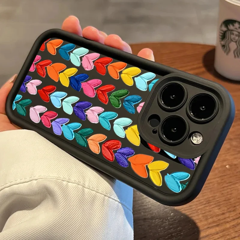 Funda de teléfono con pintura al óleo de corazón de amor para Xiaomi Redmi Note 13 12 11 Pro Plus 5G 12S 11S 10S 10 Redmi 12C 13C 4G, funda a prueba de golpes - imagen 5