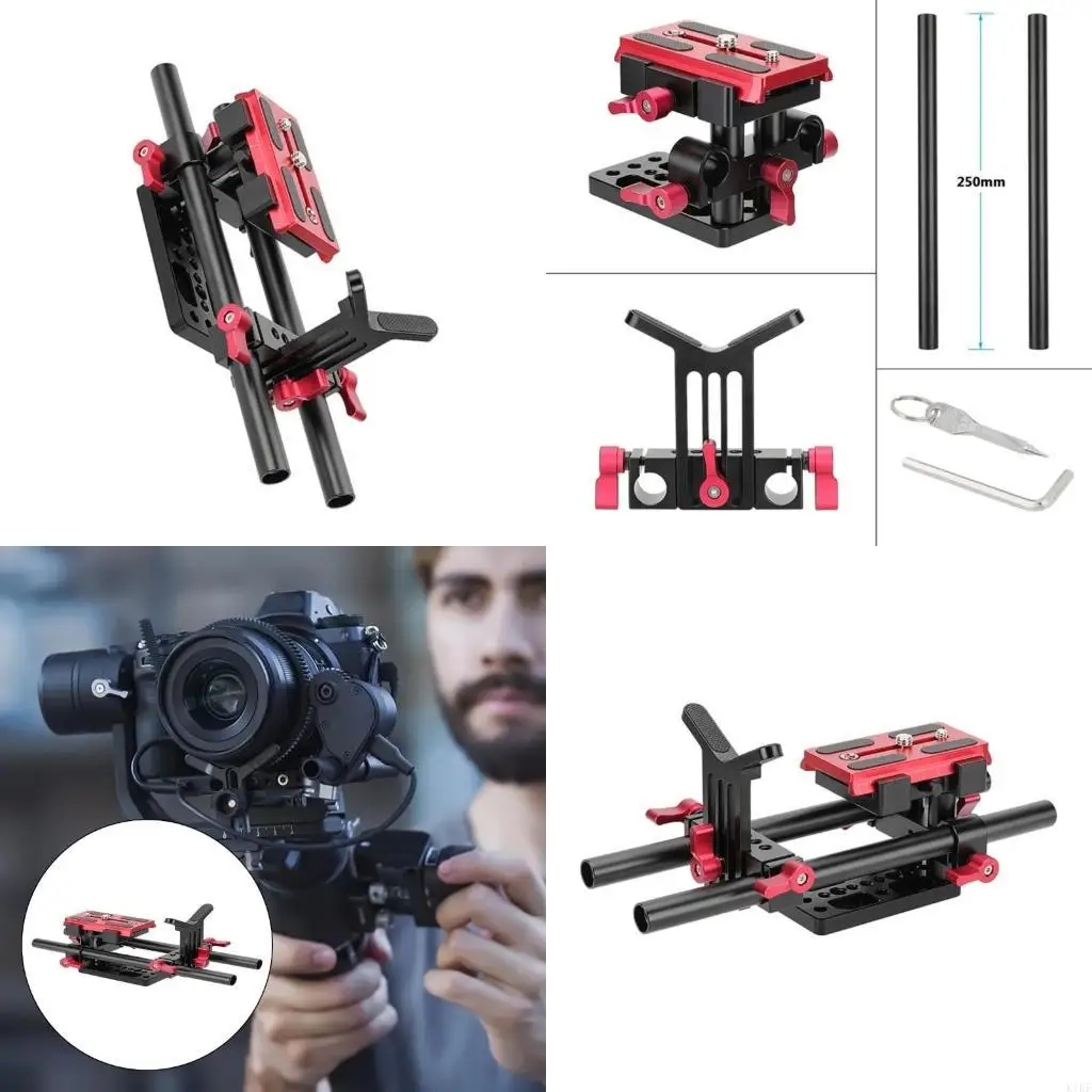 soporte lente en forma Gimbals montaje rápido con 1/4 y 3/8 hilo K1KF