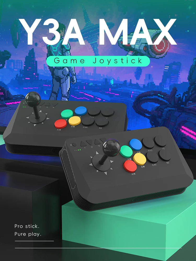 Palo Arcade DATA FROG Y3A MAX para Windows IOS Android TV Box Street Fighter Arcade Joystick compatible con palo de juego Retro M8 - imagen 3