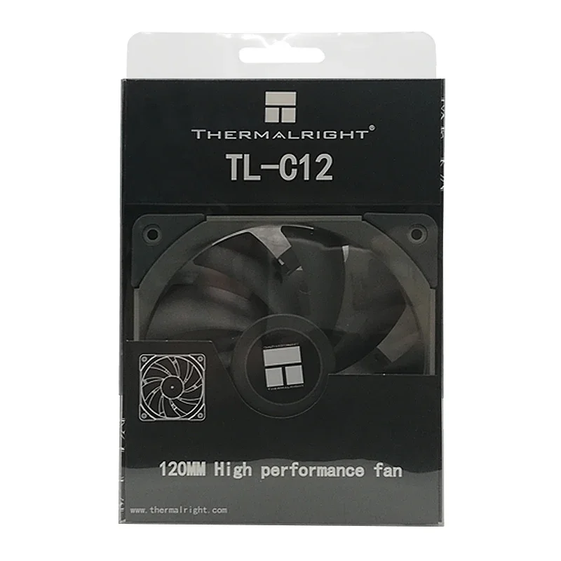 Ventiladores Thermalright PC Case PWM de 120 mm, ventilador de radiador enfriador de refrigeración por agua de CPU sin luz, TL-C12 negro/blanco - imagen 2