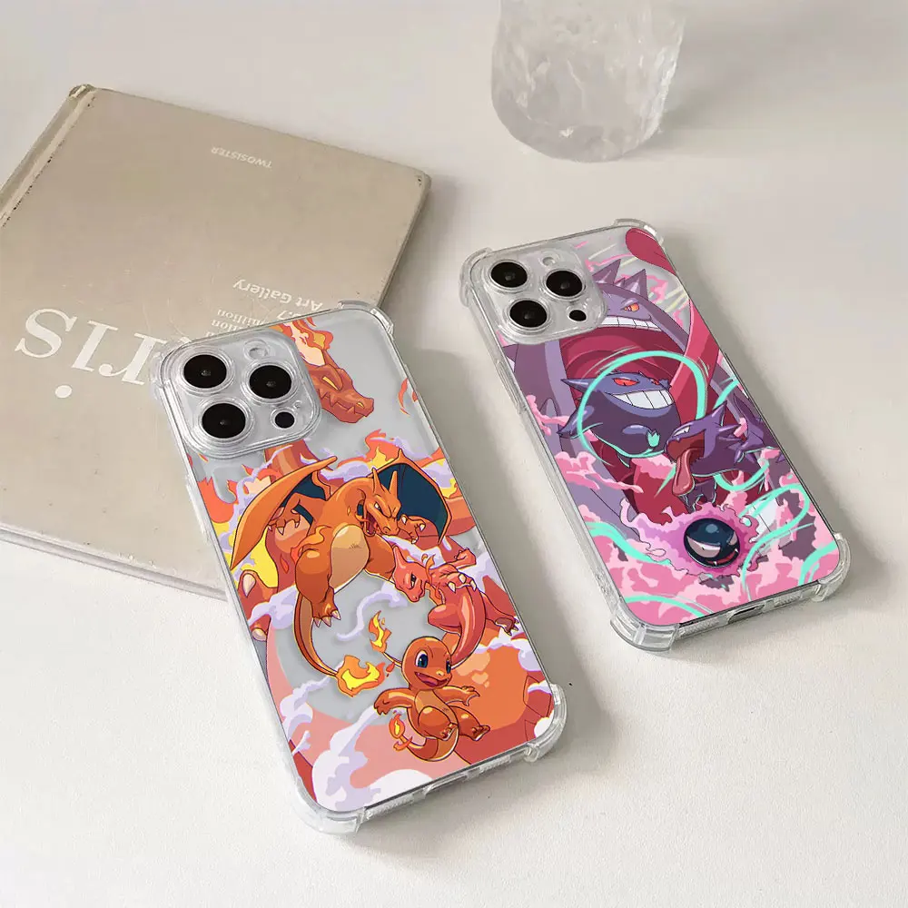 Funda de teléfono Anime Pikachu Gengar Charmander para Samsung Galaxy S25 S24 S23 S22 S21 S20 Note20 Edge FE Ultra Plus 4G 5G anticaída - imagen 2