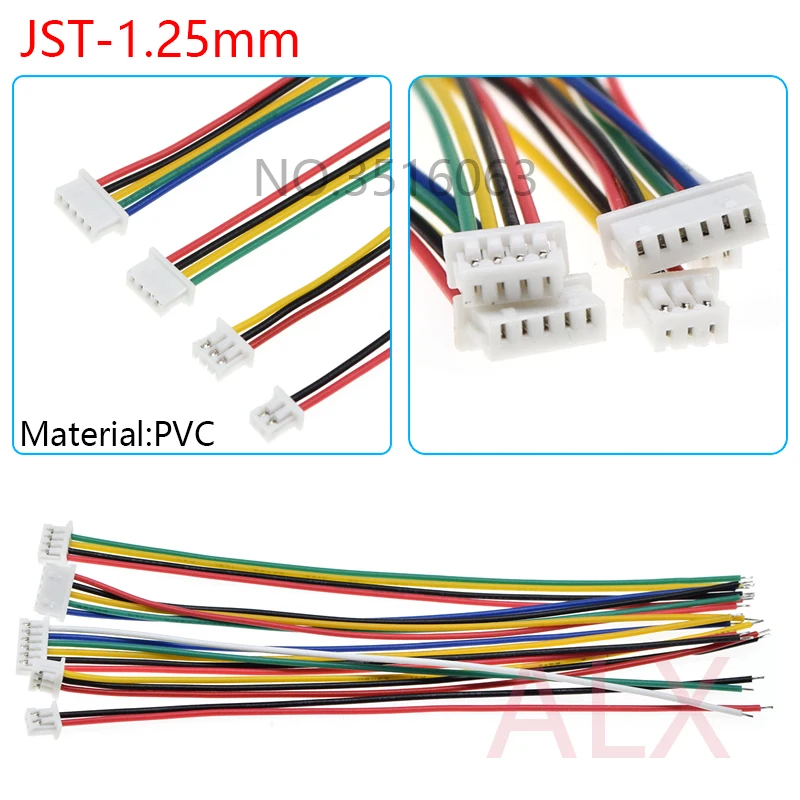 5 uds JST-1.25mm ZH-1.5mm PH-2.0mm XH-2.54mm conector macho/hembra con cable 2/3/4/5/6/7/8/10P conector de pines para Arduino - imagen 2