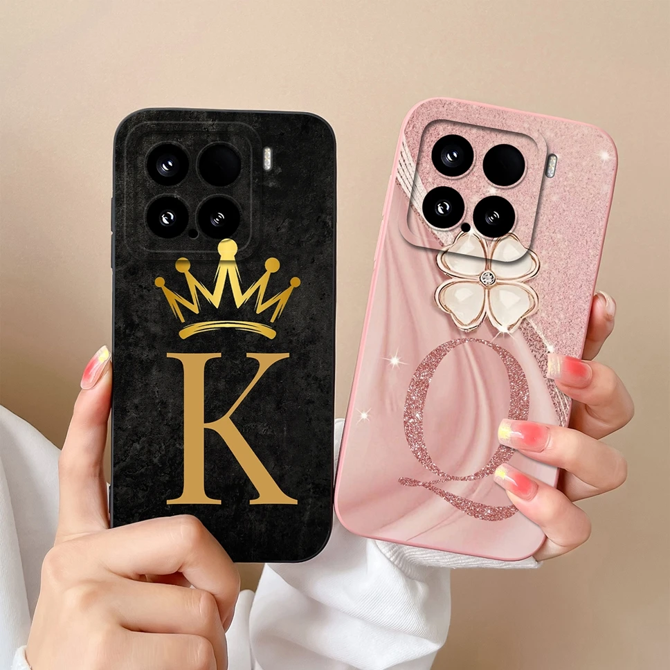 Funda de teléfono para Xiaomi 15 Pro Capa moda A a Z letra suave Funda protectora trasera de silicona para Xiaomi15 Pro Funda Capa