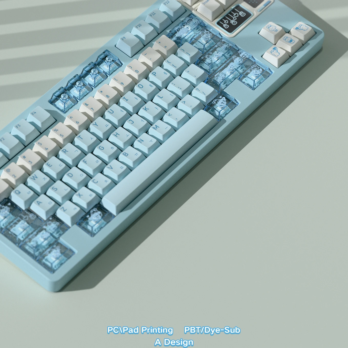 Juego de teclas con tema de conejo Holiday Park, teclas personalizadas de sublimación PBT con perfil de cereza para accesorios de teclado mecánico - imagen 4