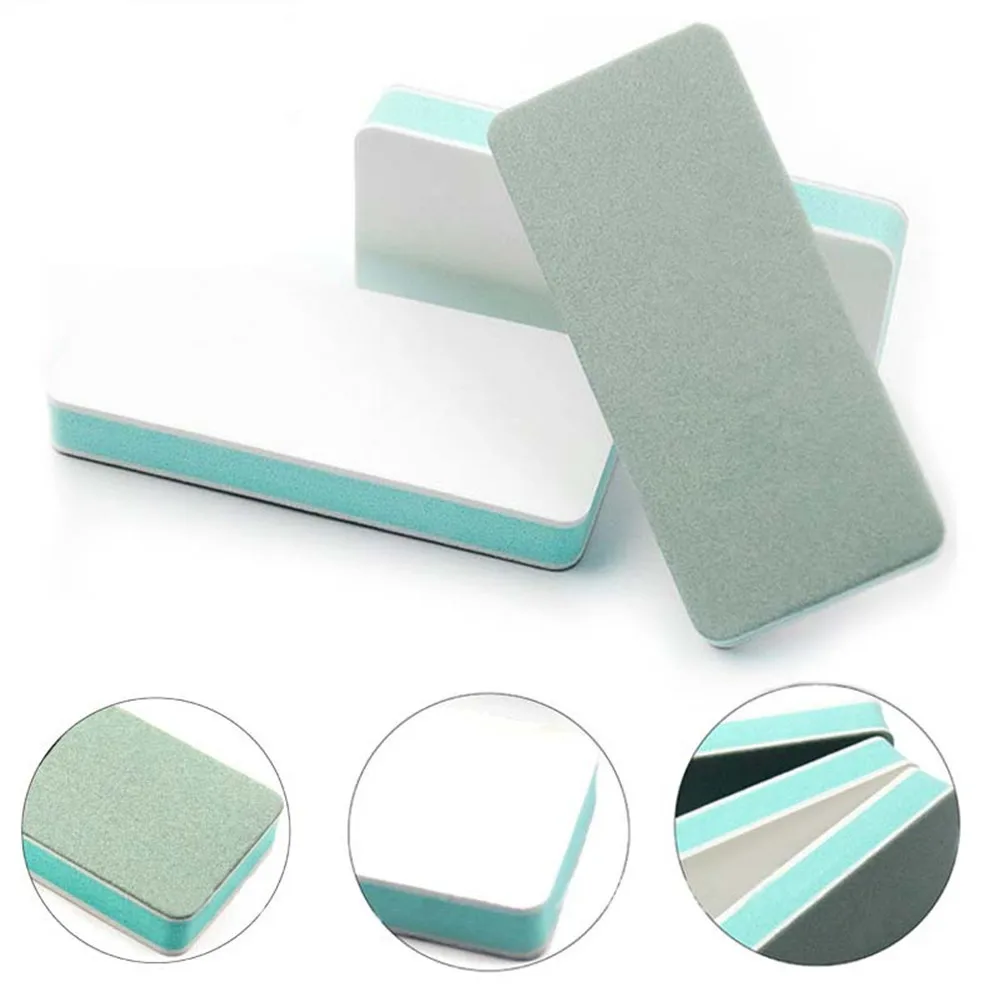 Esponja de lijado de doble cara 600 #   & 3000 # Bloques de lijadora manual reutilizables multifuncionales de grano para pulido de correa de caja de reloj - imagen 5