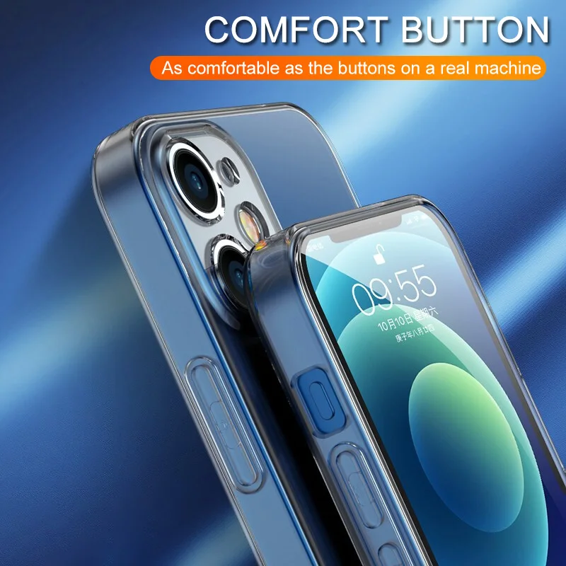 Funda de silicona transparente a prueba de golpes para iPhone 11 12 13 14 15 16 Pro Max mini Plus X Xr Xs Max cubierta transparente - imagen 5