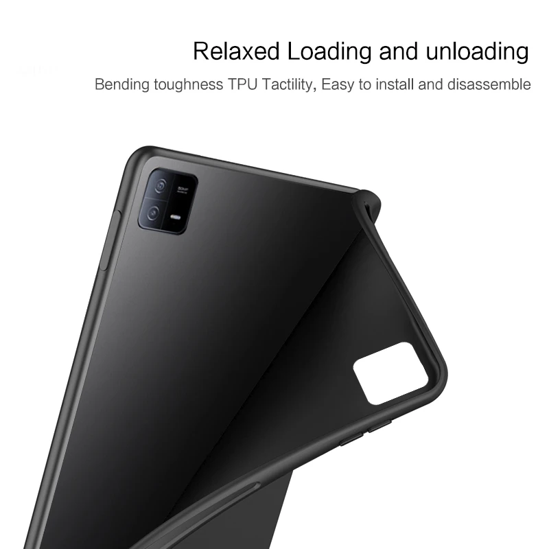 Funda blanda para tableta AJIUYU para Xiaomi Pad 6 Pro 11 pulgadas Mi Pad 6 MiPad 6 Pro mipad6 silicona TPU carcasa protectora trasera negra - imagen 2