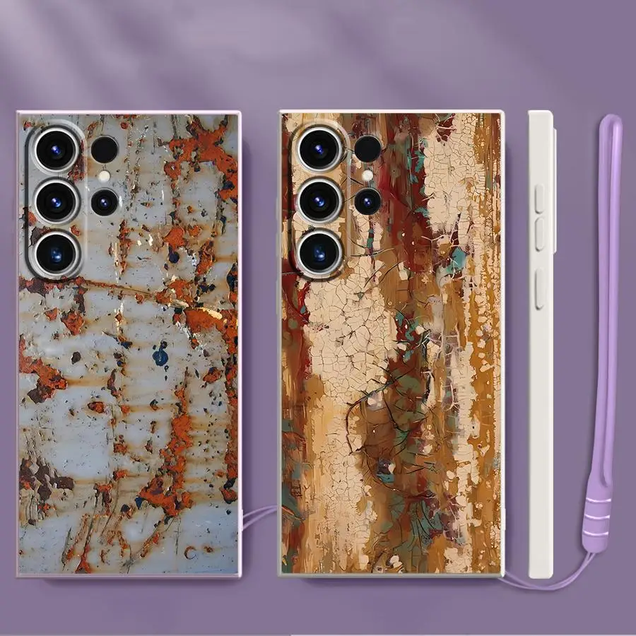 Funda de teléfono con diseño de óxido Retro para Samsung Galaxy Note 20 10 Ultra S21 Plus S23 S24 FE S25 Edge S22 Ultra S20