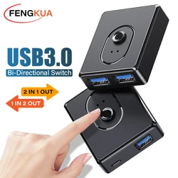 Conmutador KVM USB bidireccional con hub para portátil teclado y ratón