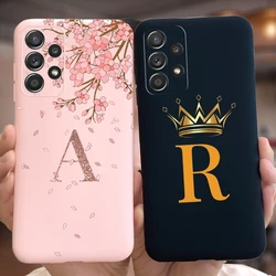 Samsung Galaxy A32 5G funda silicona suave con letras moda