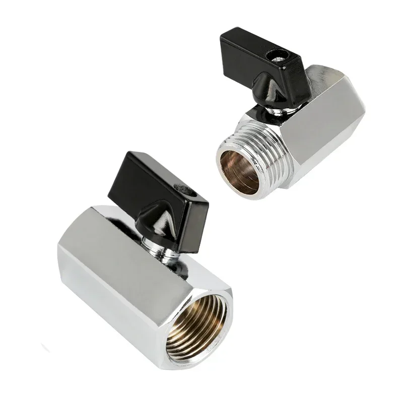 1/8 "1/4" 3/8 "1/2" G rosca recta NPT macho a hembra compresor de aire agua Gas aceite válvula de cierre Mini válvula de bola de latón - imagen 4