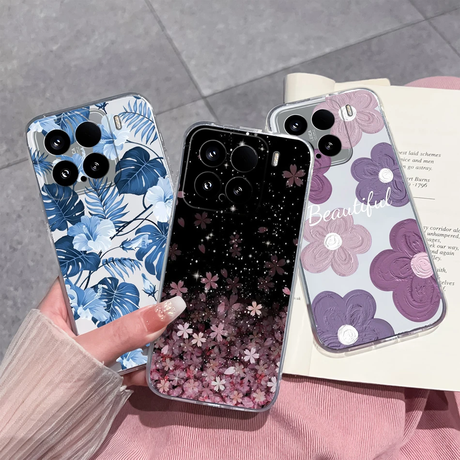 Funda transparente para Xiaomi 15 Pro, fundas de teléfono transparentes suaves de arcoíris para Mi15 15Pro, parachoques de silicona delgado, regalo creativo - imagen 3