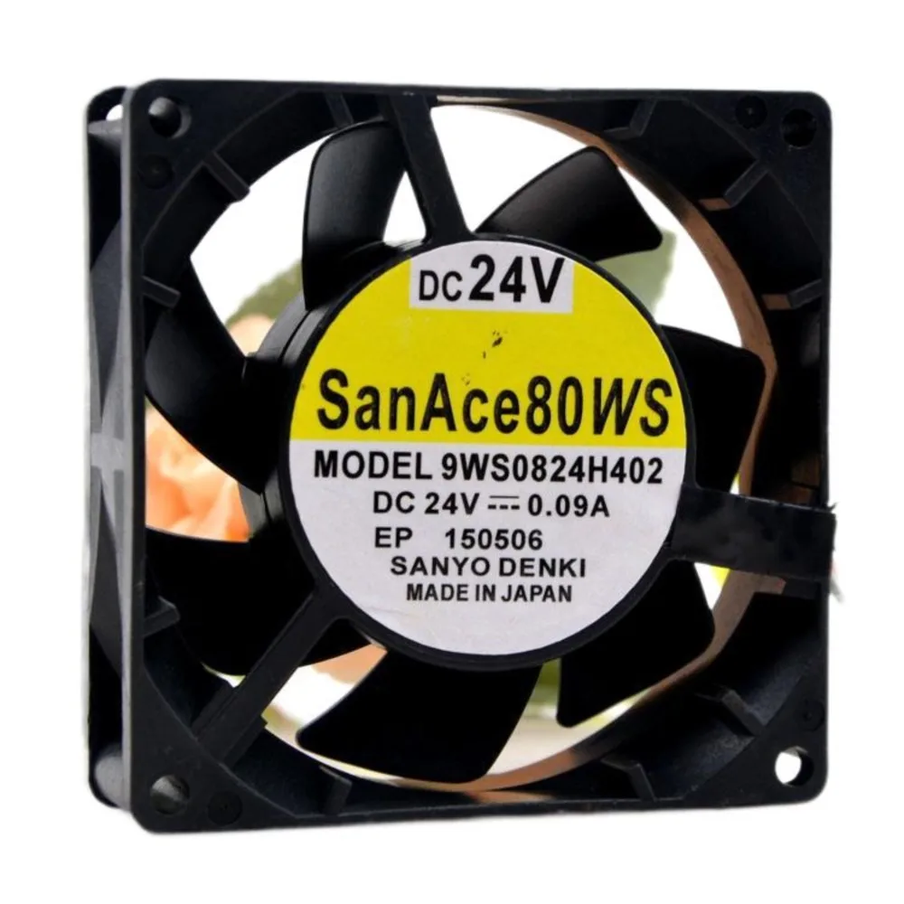 1 Uds Sanyo 9WS0824H402 8cm 8025 24V 0.09A ventilador de doble bola impermeable ultrasilencioso - imagen 2