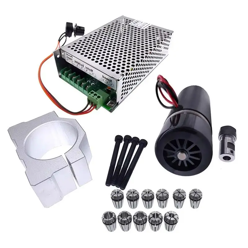 Juego de husillos CC de 48V y 300W con fuente de alimentación del regulador de velocidad ajustable de 0-60VDC Compatible con 110VAC 220VAC para máquinas de grabado - imagen 2