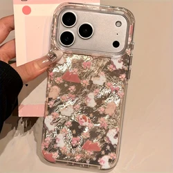 Funda de silicona para iPhone 17 Pro Max con diseño de conejo y flores