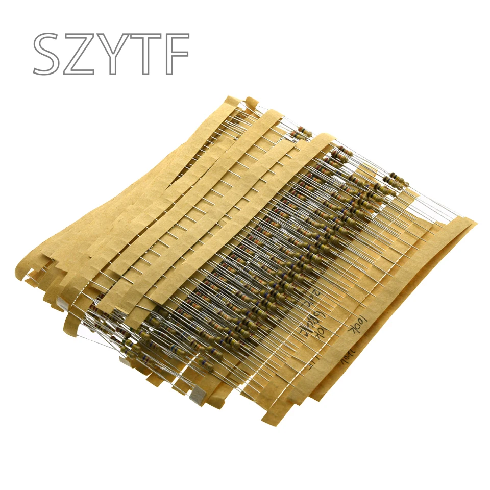 Paquete de resistencias de película de carbono de 1/4W 5% 10 ohm-1M de uso común 30 tipos * 20 = 600 piezas - imagen 3