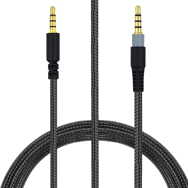 Cable extensión Aux 3,5mm repuesto trenzado nailon para Cloud Mix, auriculares para juegos S, 1 ud. - imagen 2