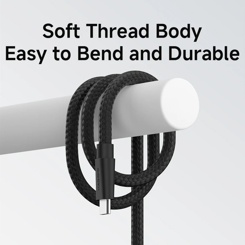 Hagibis USB C a USB C Cable grueso suave USB4 80Gbps fecha 240W carga rápida 8K Cable de vídeo para Thunderbolt 4/5 iPhone portátil - imagen 2