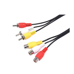 Cable de extensión AV compuesto RCA macho a hembra