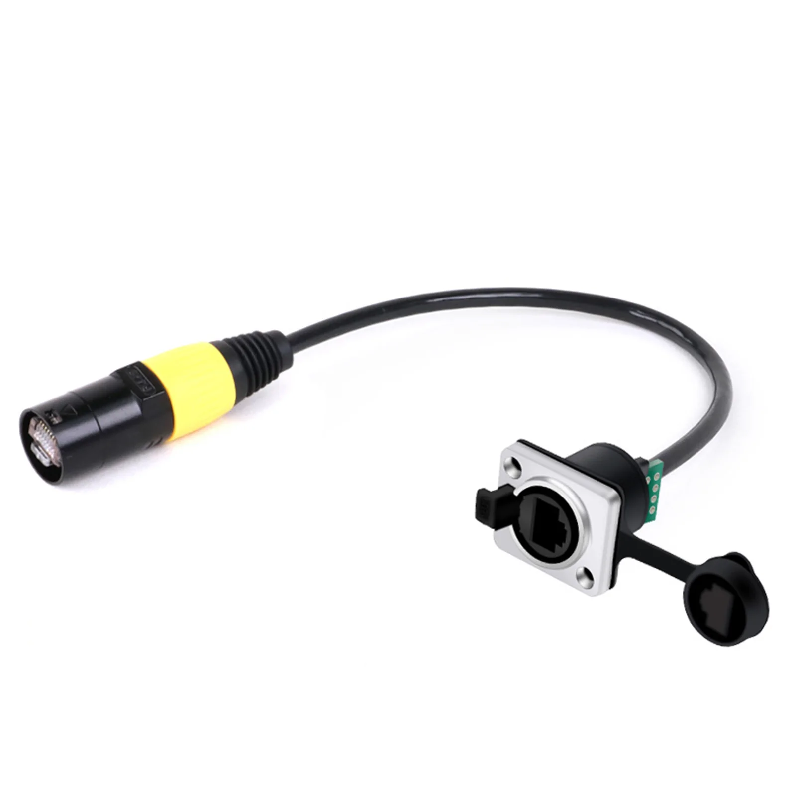 Cable de extensión recto de red LAN Ethernet CAT5 8P8C RJ45 UTP, conector macho EtherCON a hembra, montaje en Panel tipo D, 1 unidad - imagen 5