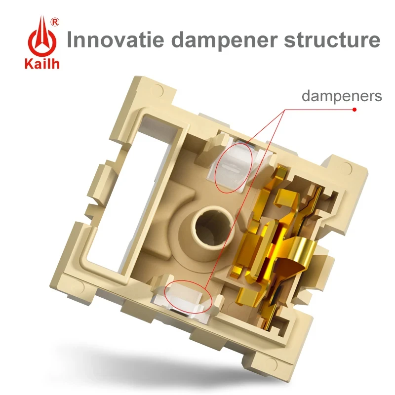 Kailh Midnight Switch Pro, interruptor MX de 5 pines, Teclado mecánico silencioso, lineal táctil - imagen 3