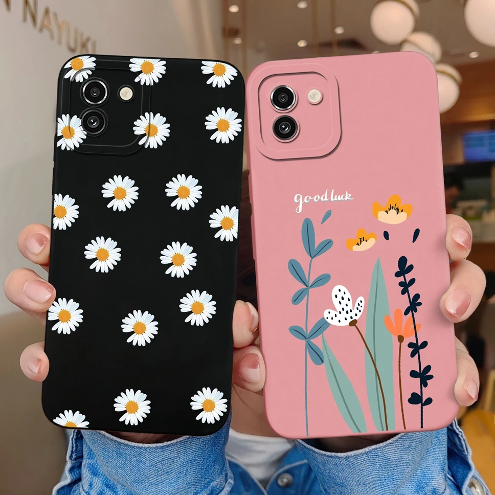 Funda para teléfono Samsung Galaxy A03 A03S Core, cubierta líquida cuadrada de dinosaurio de dibujos animados para SamsungGalaxy A03 A 03S Core - imagen 2