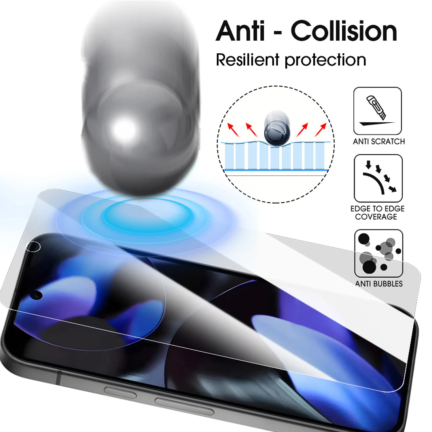 Protector de pantalla sin polvo para Google Pixel 9/10 9Pro 10Pro, película protectora de vidrio templado de fácil instalación para Pixel 9 10 Pro XL - imagen 4