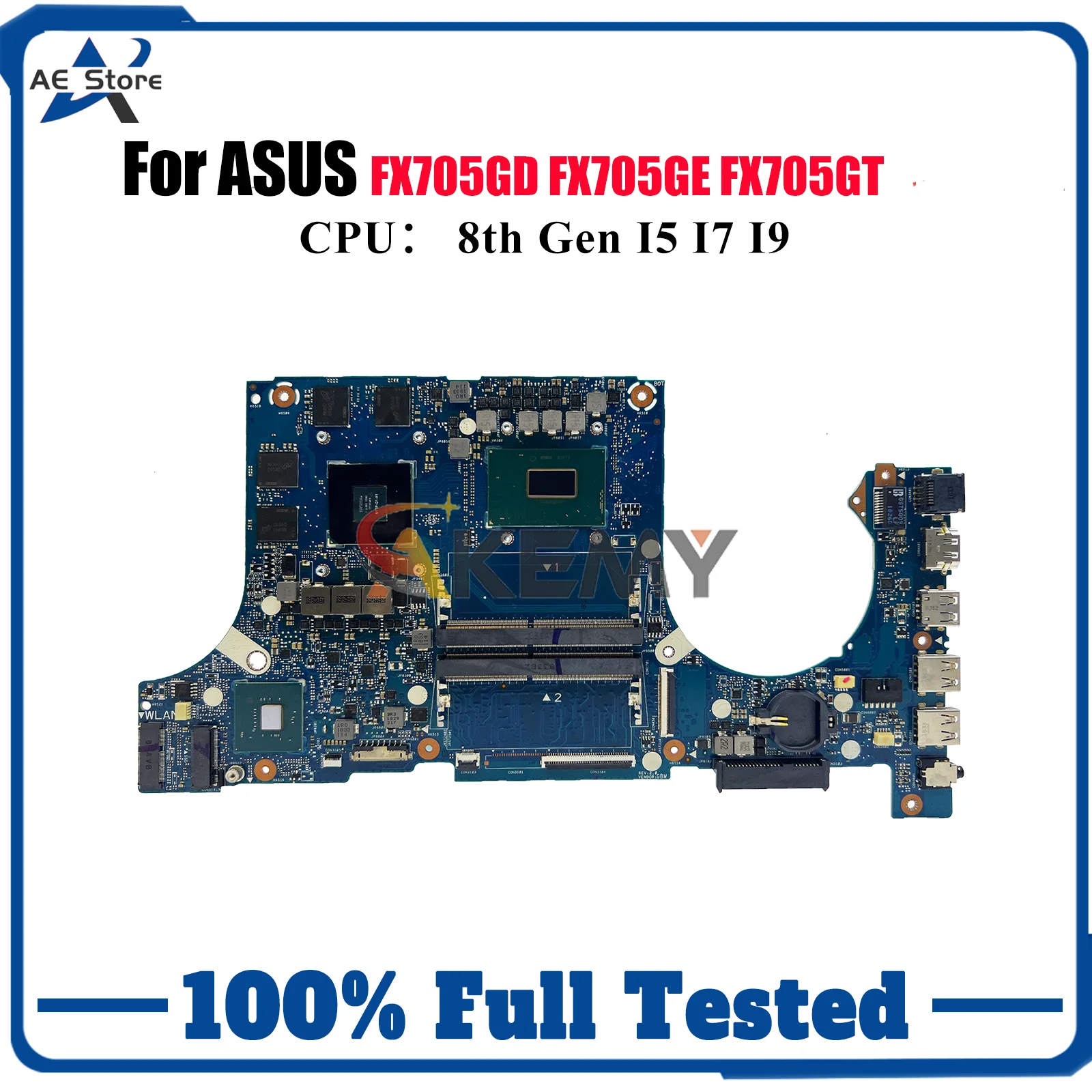 Placa base para ordenador portátil FX705GD para ASUS TUF Gaming FX705GE FX505 FX705GD FX86FE FX705GT FX86FD placa base para portátil con CPU I3 I5 I7