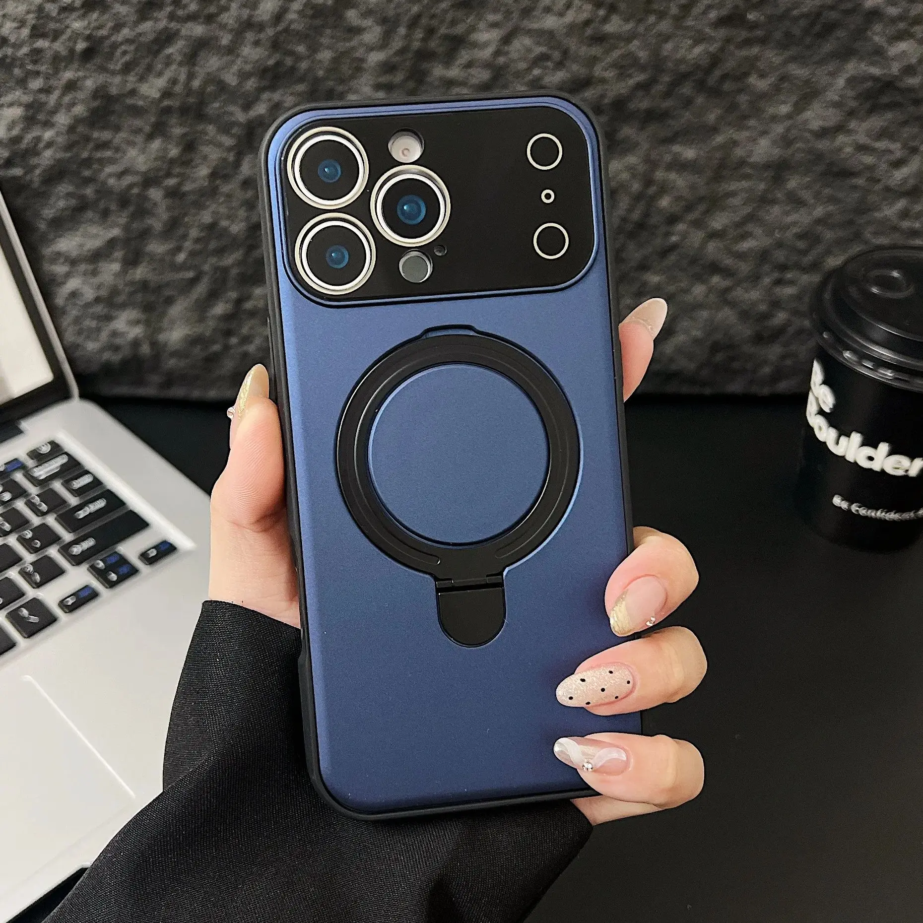 Soporte Invisible magnético para funda de teléfono Magsafe para iPhone 17 Air 16 15 14 13 12 11 Pro Max Plus, funda protectora de lente a prueba de golpes