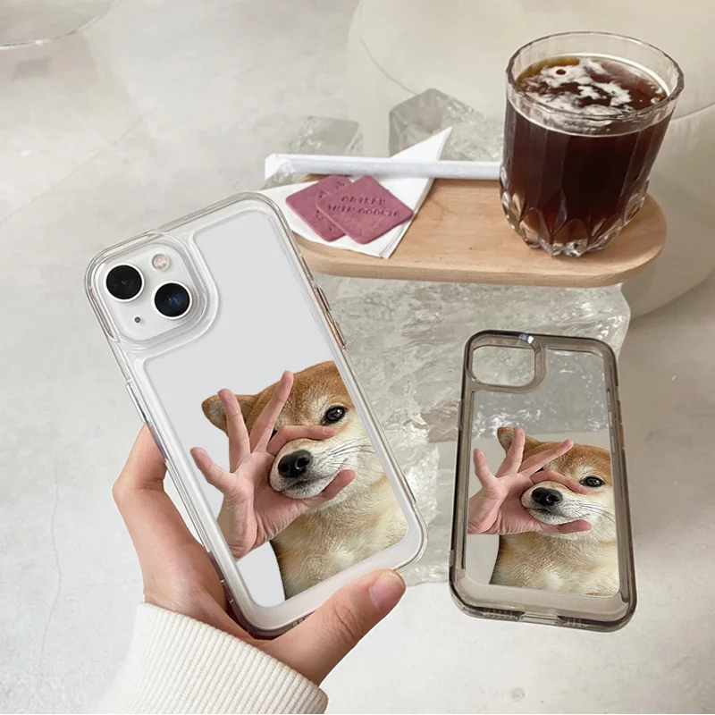 Funda divertida y linda para iPhone 11/12/13/14/15/16/17Pro Max "¡Cállate! Funda de teléfono transparente suave de TPU para perros con ilustrado - imagen 4