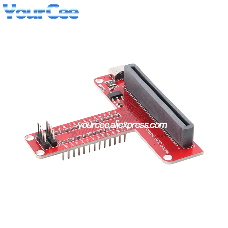 Placa de expansión GPIO para módulo de placa de desarrollo de micro bits, placa adaptadora de placa de pruebas tipo T, conversión de voltaje Python 3,3 V-5V - imagen 3