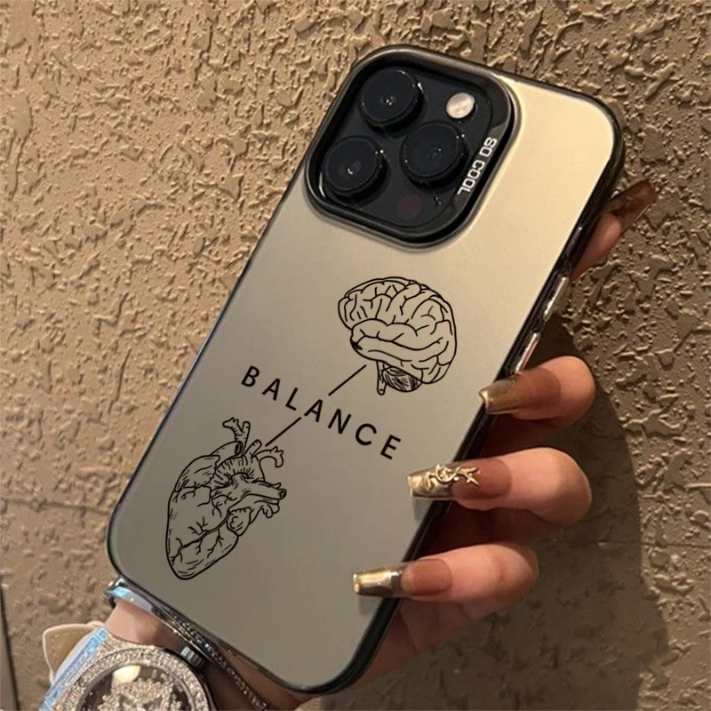 Funda de teléfono electrochapada cerebral en forma de corazón para Samsung Galaxy S25 Ultra S24 Plus S23 FE S22 S21 A06 A16 A23 A26 A34 A55 - imagen 5