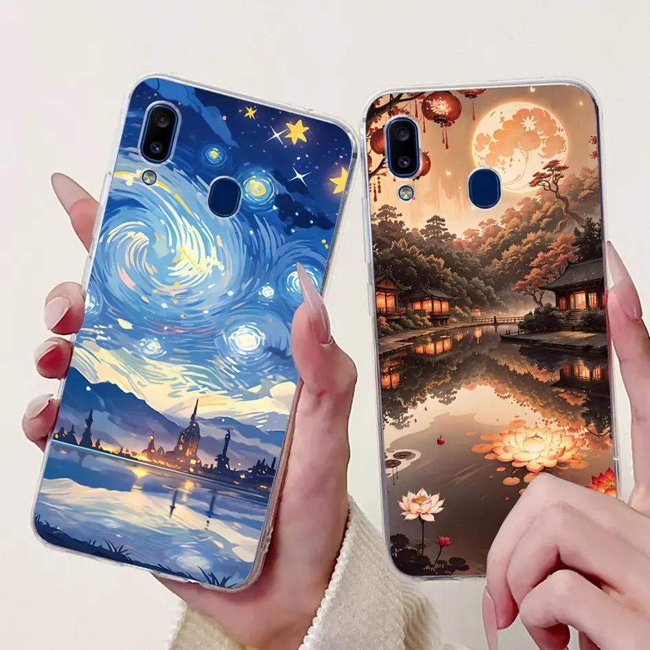 Para Samsung Galaxy A30 funda SM-A305F Funda Popular flor mármol Funda de teléfono de silicona suave para Samsung A20 A20e A20s A 20 S Funda - imagen 4