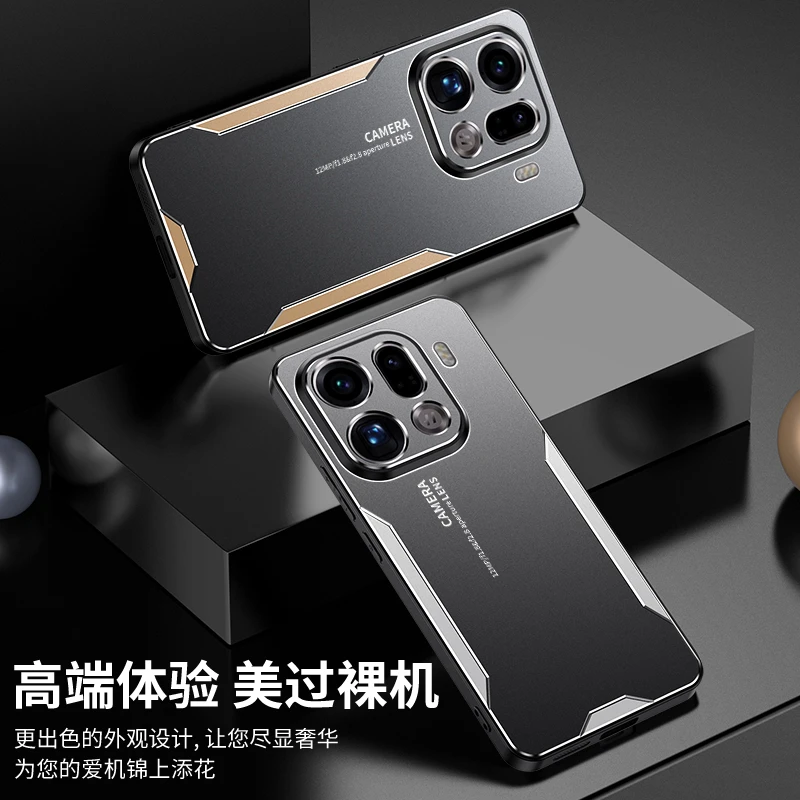 Para OPPO Find X9 Pro funda dura de aleación de aluminio para PC OPPO Find X 9 X9pro funda protectora de silicona mate a prueba de golpes para teléfono - imagen 2