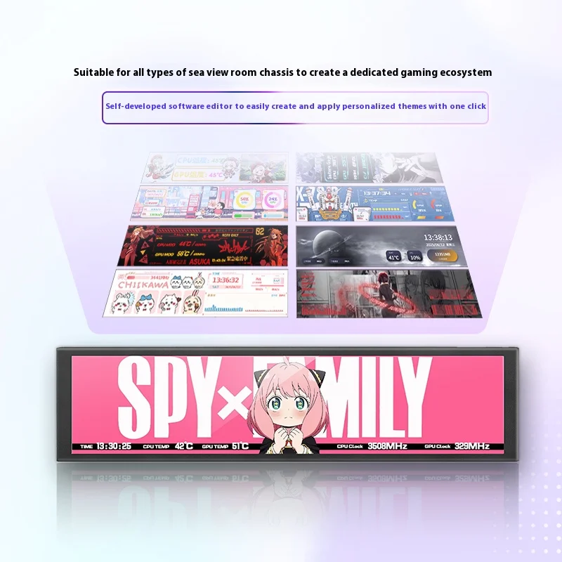 Pantalla ZZJMOD Pantalla secundaria Tema dinámico personalizado HD de 9,2 pulgadas sin AIDA ni tarjeta gráfica HDMI - imagen 5