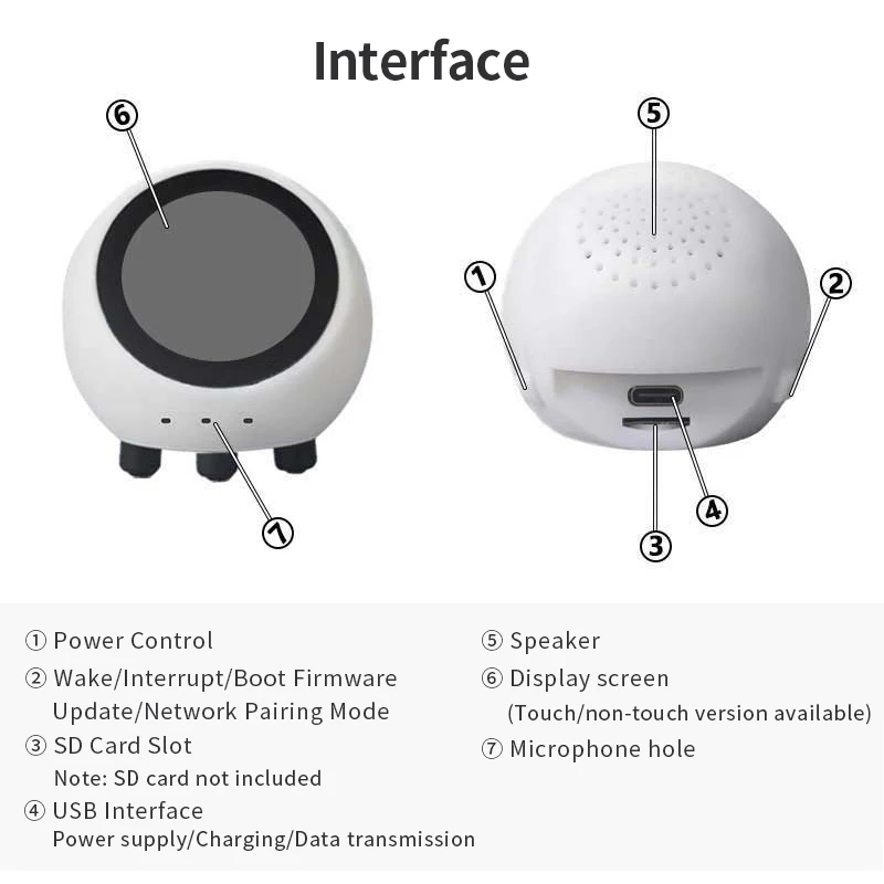 XiaoZhi AI Chat de voz Robot mejorado DeepSeek ESP32-S3 N16R8 Placa de desarrollo WiFi BT BLE5 1,28 "pantalla LCD ESP asistente de hogar - imagen 4