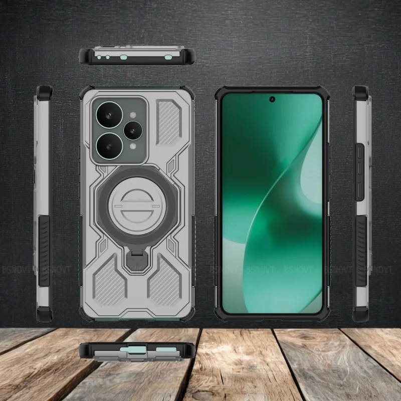 Para Realme 15 Pro funda Realme 15 Capas parachoques a prueba de golpes atracción magnética anillo de adsorción soporte Fundas Realme 15 Pro - imagen 4
