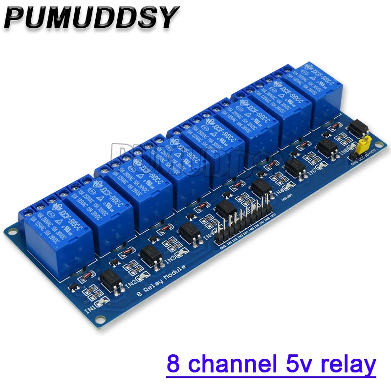 Módulo de relé con optoacoplador para Arduino, 1, 2, 4, 6, 8 canales, 5V, 12V, salida de 1, 2, 4, 6 y 8 vías - imagen 2