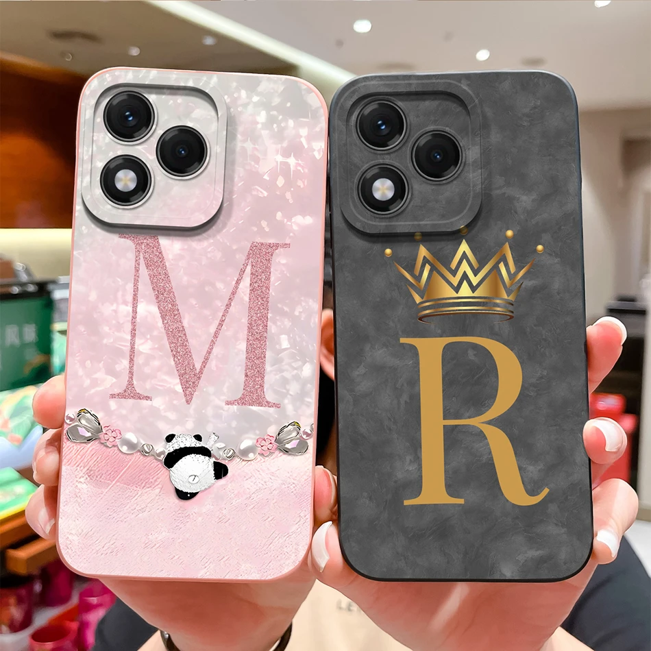 Funda para Honor 400 Lite con letras de Panda, protección completa, carcasa suave de silicona líquida de alta calidad, funda trasera de teléfono a prueba de golpes