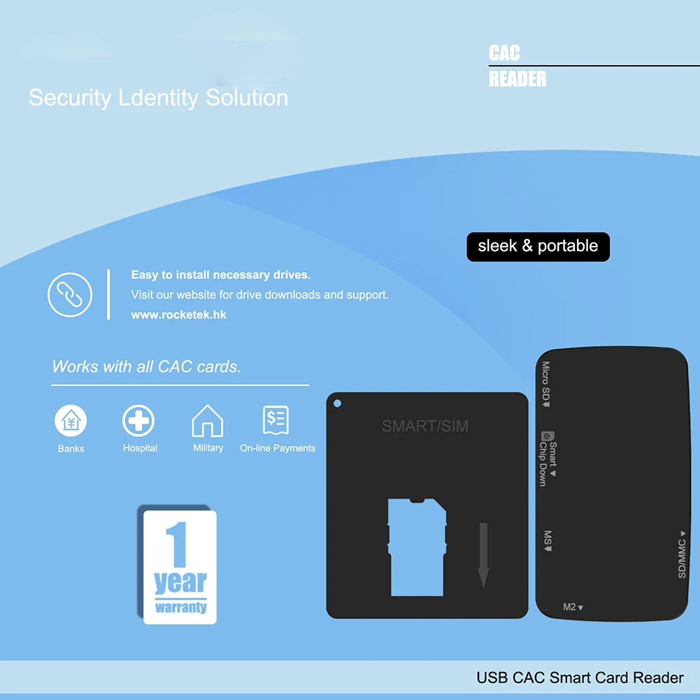 Lector de tarjetas de memoria inteligente, dispositivo 6 en 1, USB 2,0, TF, MS, M2, SD/MMC, velocidad de 480Mbps, adaptador para ordenador portátil y PC - imagen 5