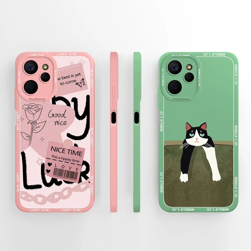 Para Realme 9i 4G 5G Funda de teléfono patrones encantadores Funda protectora trasera para Realme 9 i Silicona líquida suave a prueba de golpes Funda Capa