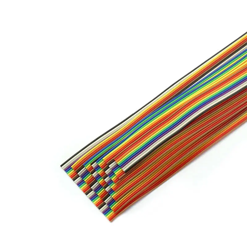Cable DuPont arcoíris de 1 metro, 10P/14P/16P/20P/26P/34P/40P/60P, Cable plano de Color de paso de 1,27mm para conector FC 1,27 Dupont - imagen 3