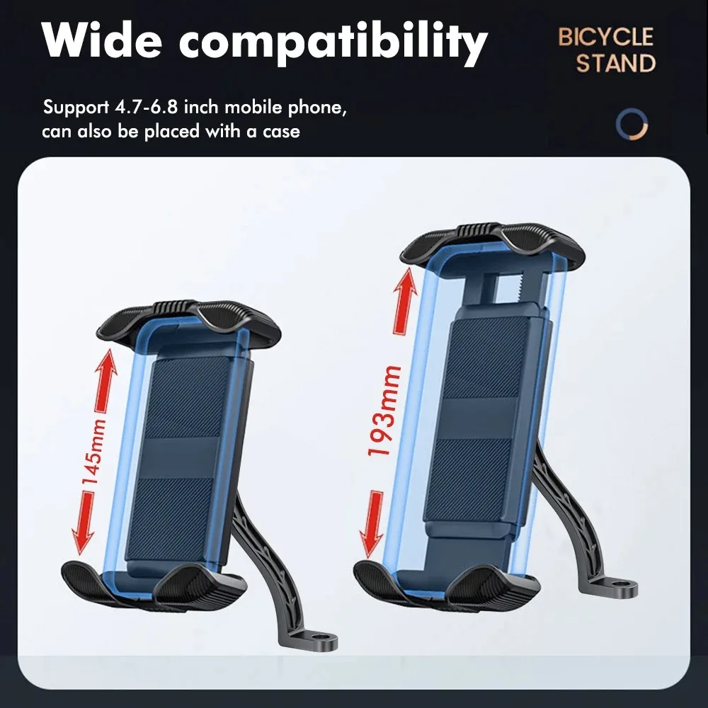 Soporte para teléfono de bicicleta, espejo retrovisor para motocicleta, soporte para teléfono, soporte para manillar de bicicleta, Clip para iPhone, Xiaomi y Samsung - imagen 5