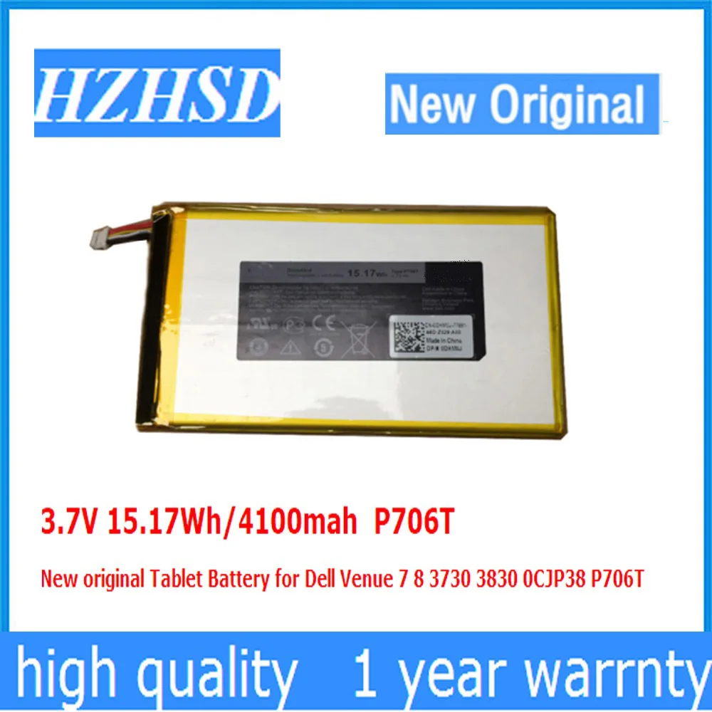 3,7 V 15,17Wh/4100mah P706T nueva batería original para tableta Dell Venue 7 8 3730 3830 0CJP38 P706T